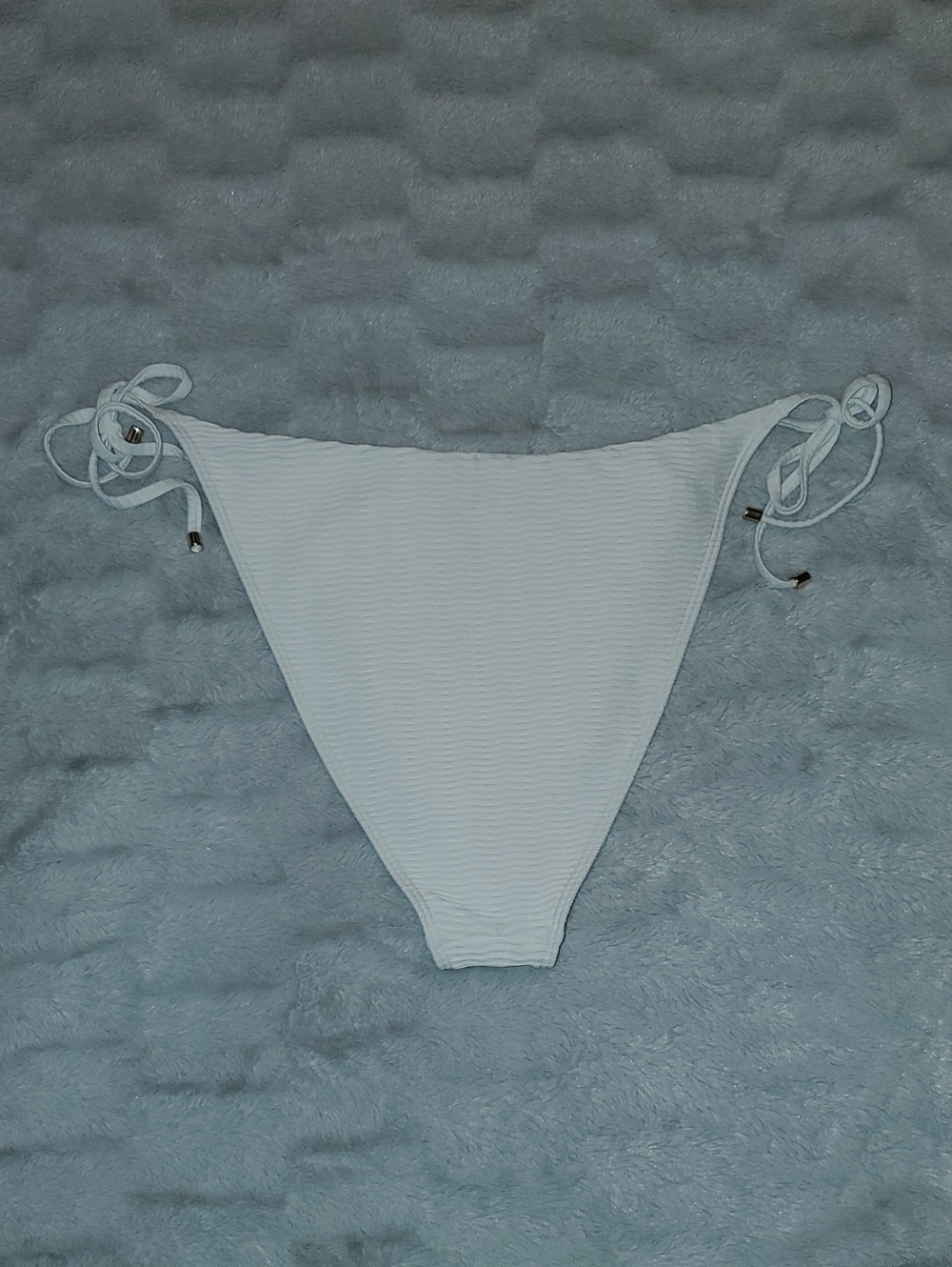 NWT Abercrombie & Fitch Striped Bikini Top with Solid White Bottom Size XL - Picture 7 of 12